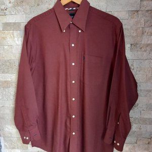 U.S Polo Assn Men Burgandy Long Sleeve Button Down Shirt Size M
